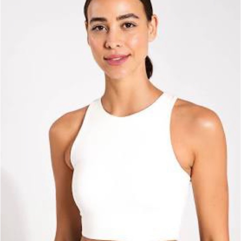 girlfriend collective White High-Neck Sports Bra
